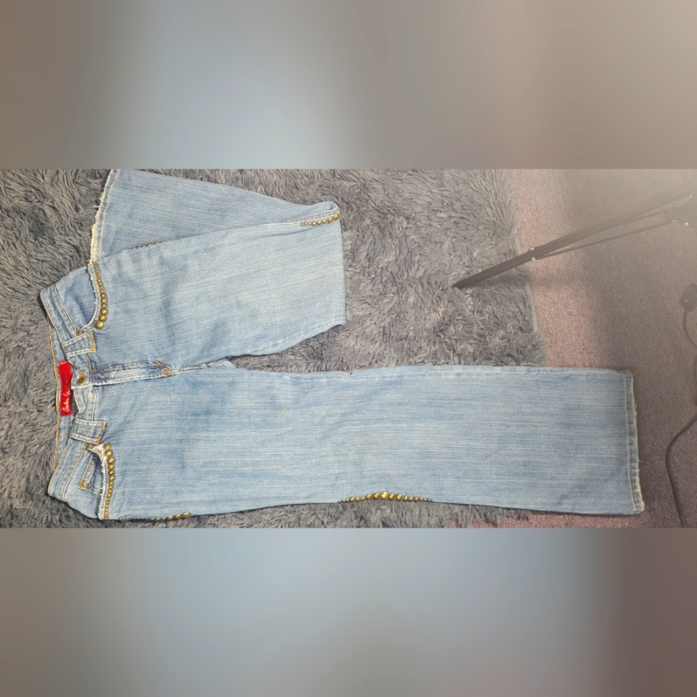 Barbara Lesser Fibers Red Label Women's Jeans with studs Size 10